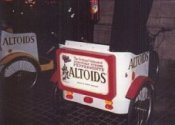 Photo: Pedicab advertising Altoids.