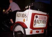 Photo: Pedicab advertising Altoids.