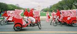 Photo: Pedicabs advertising Target stores in Washington DC.